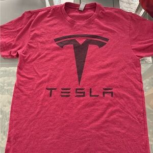 Tesla  Red Short Sleeve Tee